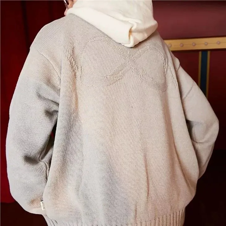 Men's Casual Hooded Jacquard Sweater