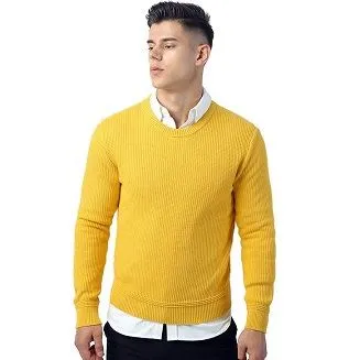 Suéter de hombre de color sólido 100 algodón