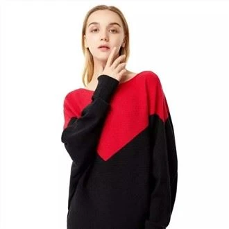 Suéter tipo jersey con bloques de colores para mujer